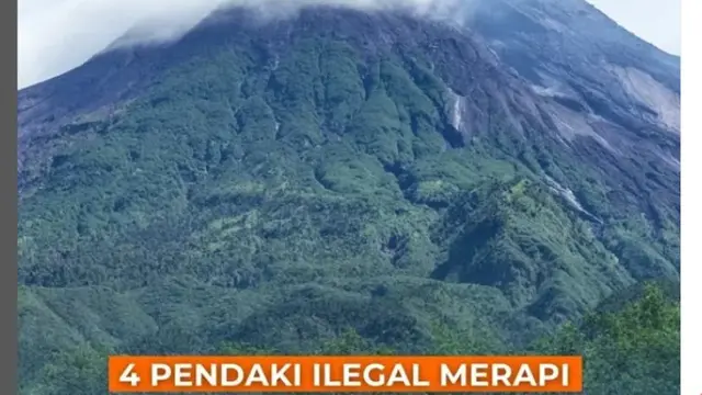 Pendaki Ilegal Merapi Terciduk, Hukumannya Kerja Bakti 3 Bulan